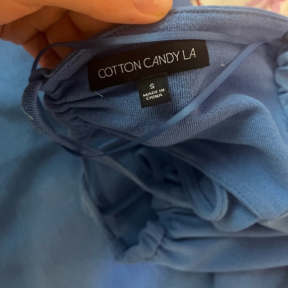 COTTON CANDY LA Blue Bodycon Halter Neck Cutout Mini Dress S - Picture 5 of 5